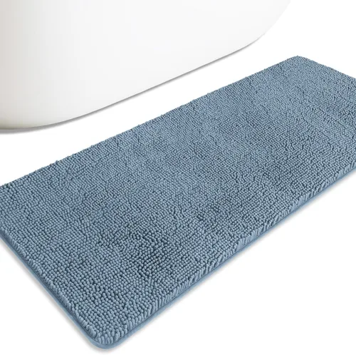 Miniatura 94 de Alfombra de baño pequeña de 12 x 18 pulgadas, lavable y absorbente, antideslizante, alfombra de baño de felpilla gruesa y suave para baño, ducha