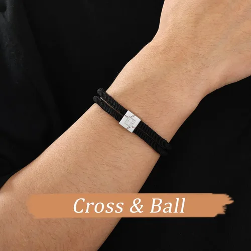 Miniatura 2 de Pulsera cruz de béisbol/fútbol/baloncesto/fútbol americano de Lydow para graduación, para niños, hombres, hijos, jugadores, equipo, amantes, nietos