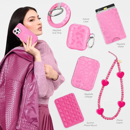 Miniatura 2 de VELVET CAVIAR para iPhone 13 Pro - Funda compatible con MagSafe - Probada para caídas de 10 pies - Estampado de leopardo cebra en rosa intenso Rosa