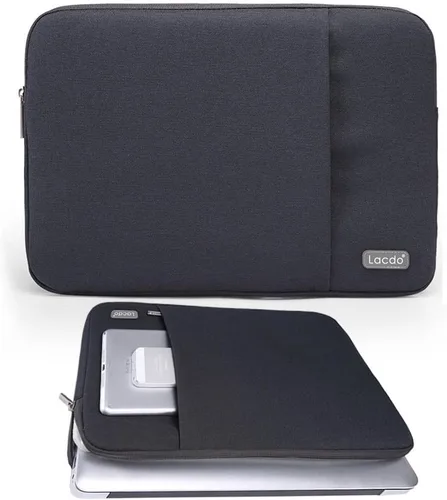 Miniatura 2 de Funda Lacdo de 11 a 15 in con tela impermeable para Macbook Air Pro, Negro