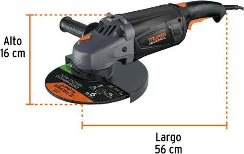 Miniatura 3 de TRUPER ESMA-9N2 Amoladora angular 9, industrial, 2300 W