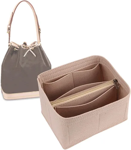 Organizador de monedero para LV NOE bolsa interior NOE BB bolsa de cubo Petit NOE NM bolsa de almacenamiento pequeña cremallera insert3053khaki-M