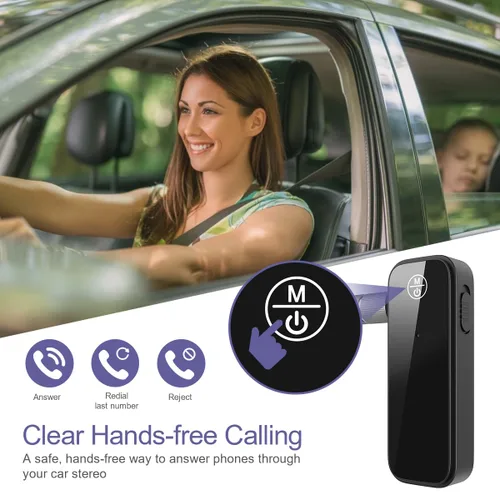 Miniatura 4 de Adaptador AUX Bluetooth para automóvil, receptor Bluetooth 5.3 y transmisor para automóvil viejo/estéreo doméstico/TV, adaptador de audio
