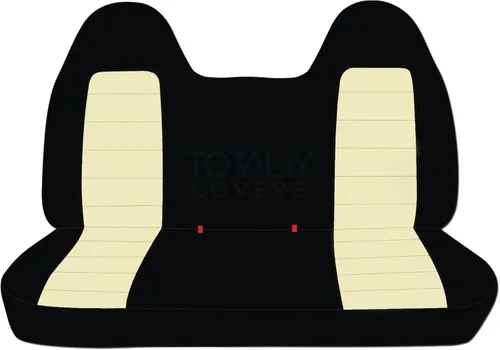 Miniatura 18 de Totally Covers Compatible con Ford F-150 F-250 F-350 1992-1998 Fundas de Asientos de Camión de Dos Tonos (Banco Sólido Delantero/Trasero) con/sin