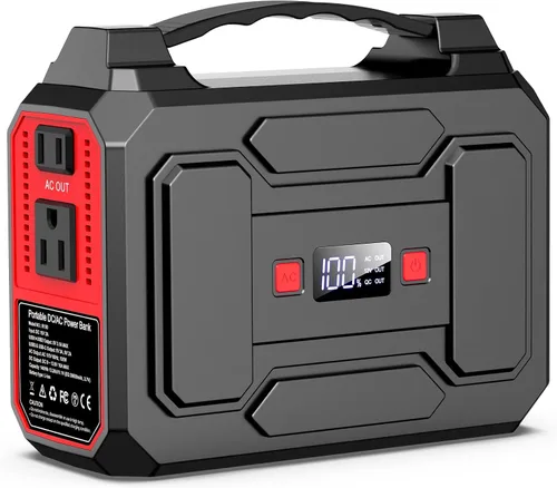 Miniatura 10 de Apowking Banco de Energía con Toma de CA, 65W Banco de Batería Portátil para Laptop Carga Rápida, 88.8Wh/24000mah Estación de Energía para Camping