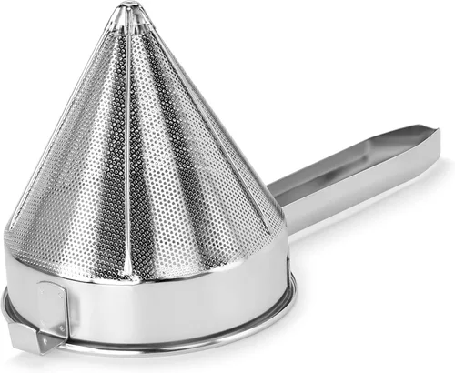 Miniatura 4 de Soro Essentials - Colador de tapa de acero inoxidable de 8 pulgadas de malla fina - Colador en forma de cono Colador de alimentos, colador de jugo