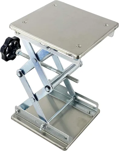 Miniatura 7 de (R) Lab Jack Lift Scissor Table Mini Acero Inoxidable 4 "x4" x 6 " Carga máxima 6.6 lbs/3kg