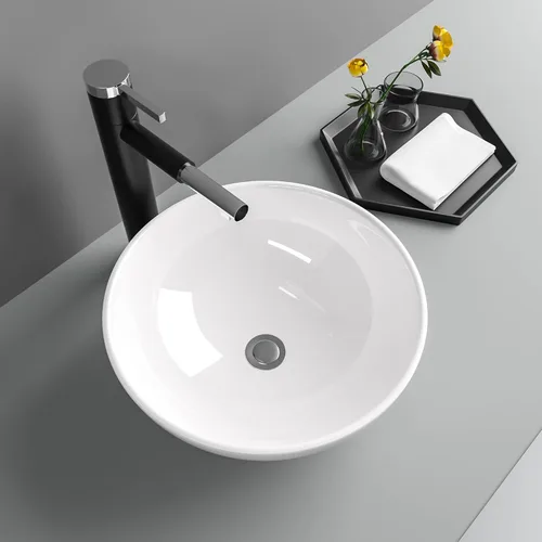 Miniatura 22 de Fregadero de esquina de baño pequeño de 18 x 10 pulgadas, fregadero rectangular blanco moderno para colgar en la pared Montaje en pared blanco