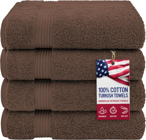 Miniatura 27 de Toalla American Veteran, Juego de Toallas de Mano para Baño de 4, 100% Conjunto de Toallas de Mano Turcas de Algodón, Toallas de Mano Suave