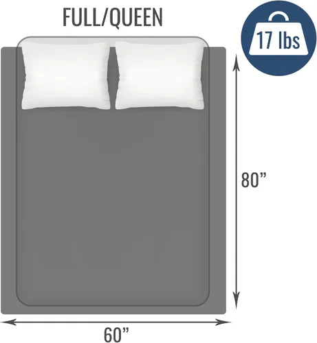 Miniatura 6 de DMI Manta con peso de microfibra tamaño Queen Manta pesada de 17 libras 80 x 60 pulgadas transpirable Microfibra suave con cuentas de vidrio