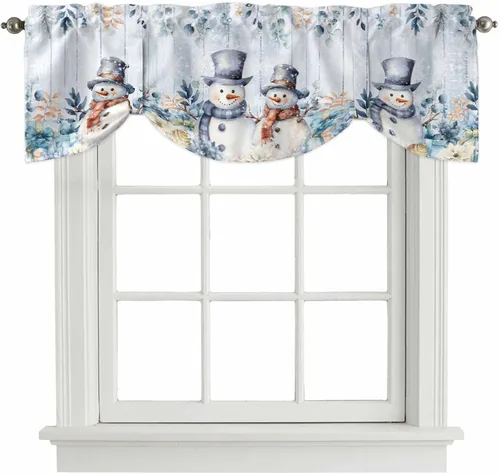 Miniatura 12 de Cortinas de verano con cenefa de amarre para ventanas, cortinas costeras de cocina costeras para ventanas, cortinas náuticas junto al mar, beige