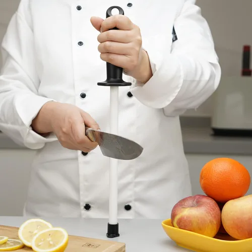 Miniatura 4 de SHARPAL 118N Afilador Profesional de Cerámica de Afilado Fino y Acero de Pulido para Cocina, con Tapa Anti-Rotura