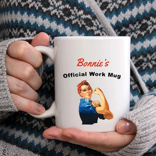 Miniatura 2 de Bonnie Taza de café – Taza de trabajo oficial de cerámica personalizada con nombre, idea de regalo personalizada para mujeres/niñas, regalo