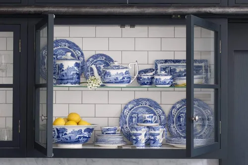 Miniatura 2 de Spode. Platos georgianos azules. Conjunto de 6, en varios motivos.