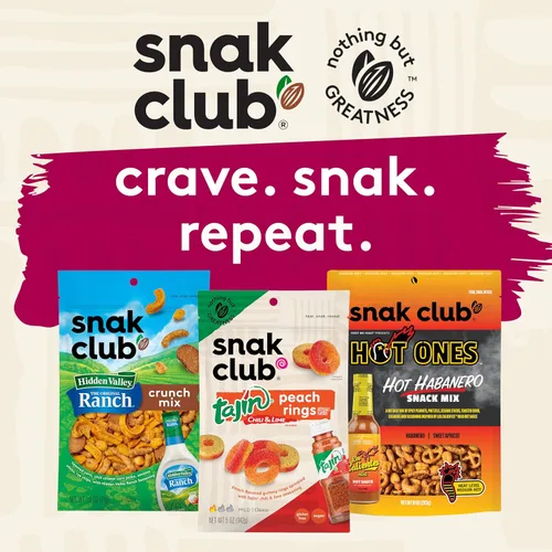 Miniatura 7 de Snak Club Mezcla de frutos secos dulces y salados con cacahuetes, cacahuetes de caramelo de mantequilla, caramelos de chocolate, maíz tostado