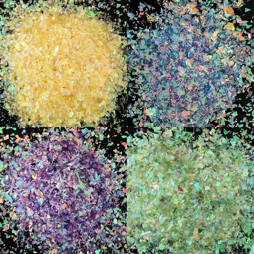 Miniatura 4 de AddFavor Juego de purpurina gruesa para uñas, 8 colores, iridiscentes de lentejuelas para uñas, calcomanías de confeti para arte de uñas, resina