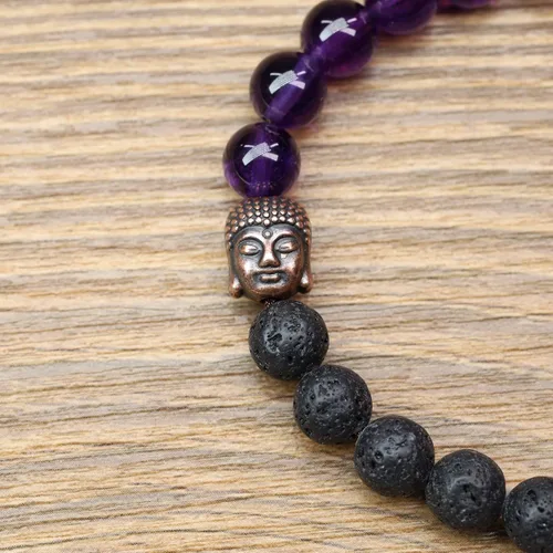 Miniatura 6 de COAI Pulsera de oración para hombre y mujer, Piedra, ónix