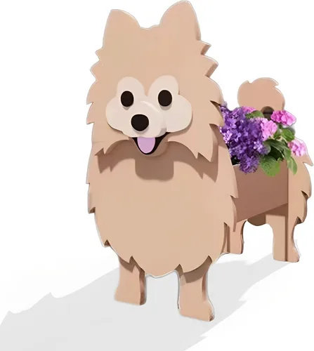Miniatura 11 de Macetero de flores para perros, regalos para mujeres, bonitas macetas de PVC para perros, macetas para interiores y exteriores, maceta de jardín