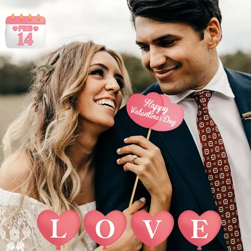 Miniatura 4 de Accesorios para cabina de fotos del día de San Valentín, accesorios para sesión de fotos para sesión de fotos, máscaras divertidas, gafas