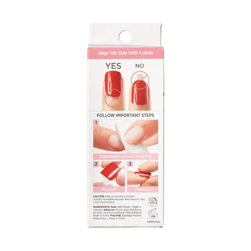 Miniatura 11 de Uñas postizas sin pegamento KISS imPRESS, diseño "All I Want" Púrpura y Blanco