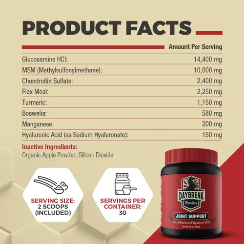 Miniatura 5 de Daybreak Nutrition Suplemento para articulaciones equinas 8 en 1 de máxima fuerza – Suplemento para articulaciones para caballos – Glucosamina, MSM