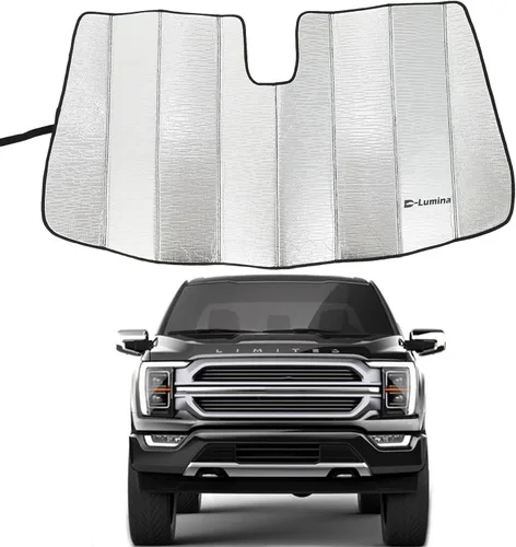 Miniatura 10 de D-Lumina Parasoles para parabrisas – Compatible con Ford F150 2021 2022 2023 2024 2025; F-150 Lightning 2022-2025 – Protección solar plegable
