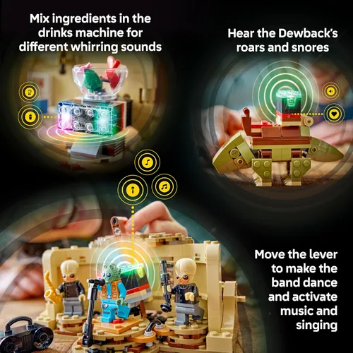Miniatura 7 de LEGO Star Wars SMART Play: Mos Eisley Cantina - Juego de construcción de juguetes para niños, juego compatible con 3 etiquetas inteligentes y 5