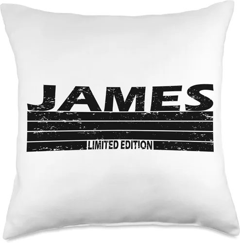 Miniatura 4 de James Surname Limited Edition Retro Vintage Style Sunset Throw Pillow