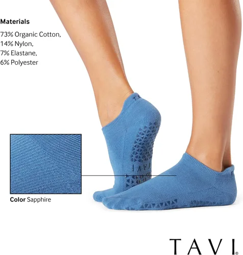 Miniatura 42 de TAVI - Calcetines de agarre inteligente para mujer, pilates, pantuflas, yoga y ballet, barre