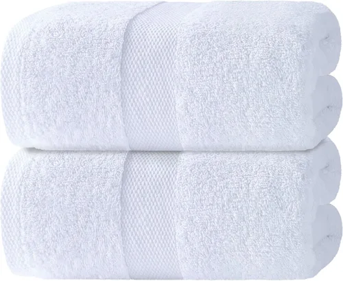 Miniatura 27 de Toallas de mano blancas clásicas para baño [paquete de 12] Toallas de mano de algodón a granel para gimnasio, cocina y spa, 16x27 pulgadas, toallas