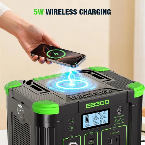Miniatura 8 de GRECELL Estación de energía portátil de 330 W con panel solar de 100 W, estación de energía portátil de 288.6 Wh, generador solar de 330 W, salidas