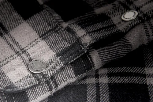 Miniatura 8 de HIGHWAY 21 Marksman - Camisa de franela a cuadros, con botones para motocicleta, tela protectora de algodón tejida