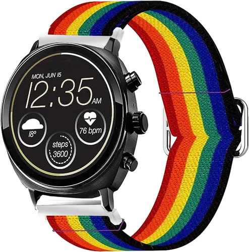 Miniatura 15 de Lamshaw Correa de repuesto ajustable de nailon elástico de liberación rápida de 0.86 pulgadas, accesorios compatibles con reloj inteligente Citizen
