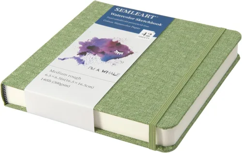 Miniatura 10 de Diario de acuarela, 42 hojas, cuaderno de bocetos de acuarela de 4 x 6 pulgadas con papel de algodón de prensa en frío de 140 lb/300 GSM, mini