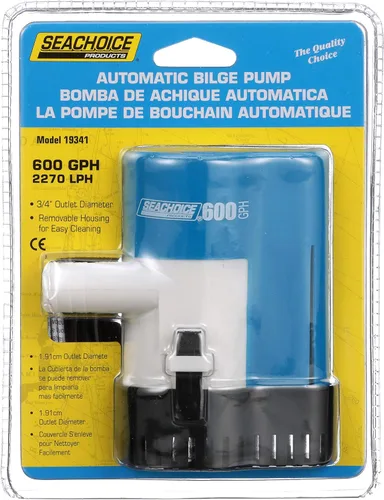 Miniatura 6 de Seachoice Bomba de sentina automática, 600 GPH, tamaño de manguera de 3/4 pulgadas, 2 amperios a 12 V CC