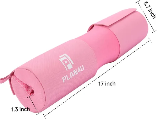 Miniatura 4 de Plan4U Almohadilla de barra para mujeres/hombres, almohadilla para sentadillas para peso muerto, prensa de banco, estocadas, soporte de hombro y Rosa