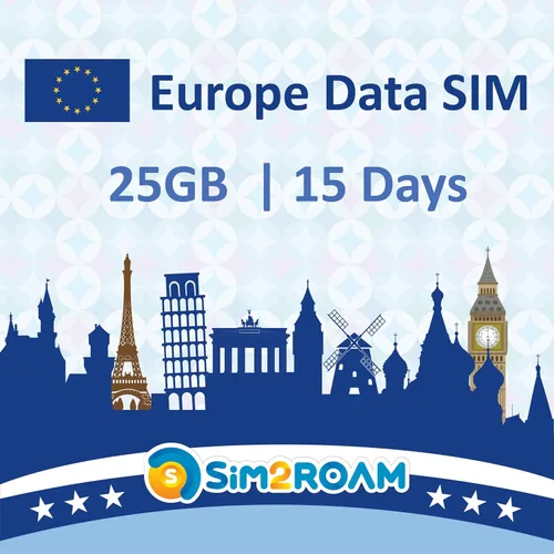Miniatura 13 de SIM2ROAM Europe Data SIM Card prepago 6GB 30 días 5G/4G/LTD datos de alta velocidad - Francia, Reino Unido, Alemania, Italia, España, Irlanda