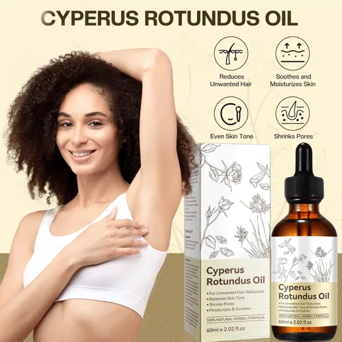 Miniatura 6 de Aceite Cyperus Rotundus para depilación, aceite natural 100% puro para reducir el crecimiento no deseado del cabello, hidrata y suaviza la piel