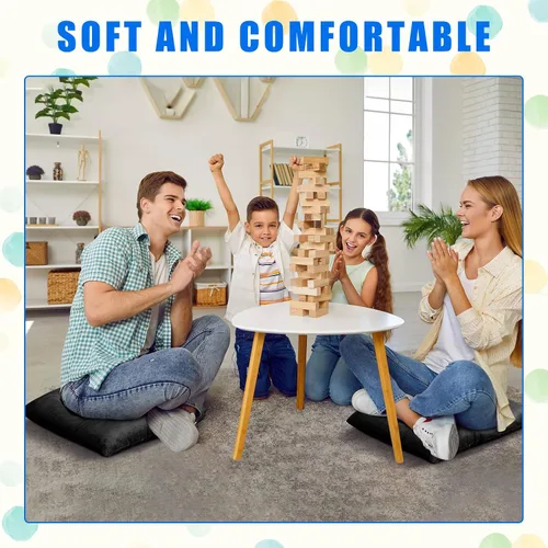 Miniatura 4 de Roowest Paquete de 9 Cojines de Asiento Almohadillas para Sillas con Lazos Alfombrilla Antideslizante para Sillas de Cocina Oficina Sillas