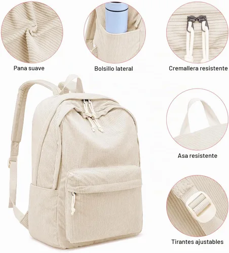 Miniatura 3 de ZUBOND Mochila para niñas y niños escolares, ligera, para adolescentes, estudiantes universitarios, mujeres y hombres, bonita mochila grande