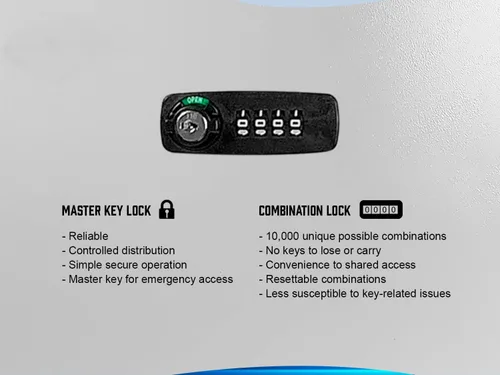 Miniatura 4 de BARSKA Caja ajustable de 300 llaves con cerradura de combinación, color gris