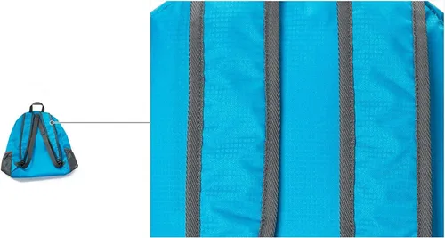 Miniatura 8 de Mochila plegable ultraligera, resistente al agua, duradera, para campamento, viajes, senderismo, mochila para hombres y mujeres (negro)