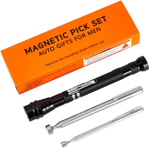 Miniatura 7 de Herramienta de recogida magnética flexible – 23-1/2 pulgadas, 8 libras, imán doblado de serpiente, barrendero recuperador flexible Regalos