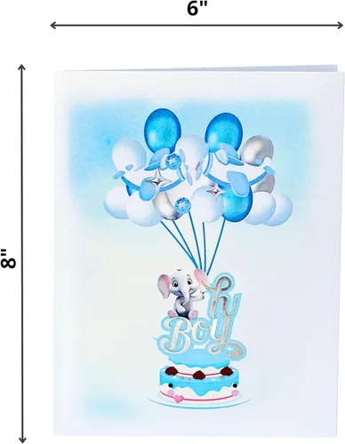 Miniatura 3 de Tarjetas de baby shower para niños, tarjeta de bautismo, tarjeta para bebés nuevos de 6 x 8 pulgadas, tarjetas de regalo, regalos emergentes