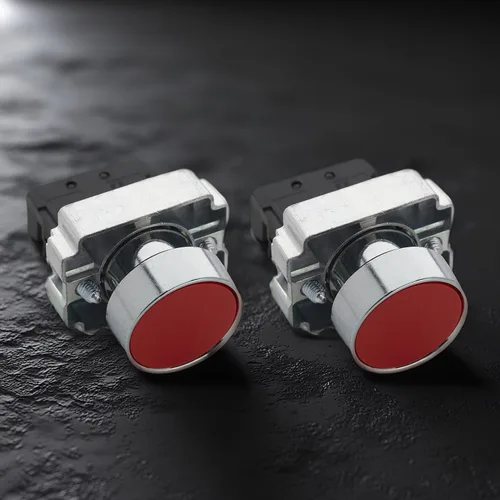 Miniatura 6 de Interruptor de botón momentáneo con cabezal plano, N/C - Encendido/apagado, botón de parada de inicio de reinicio automático para uso doméstico e