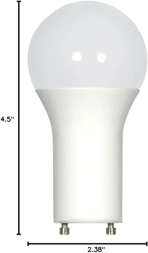Miniatura 2 de Satco S29805 GU24 - Bombilla con acabado de 4.50 pulgadas, color blanco esmerilado