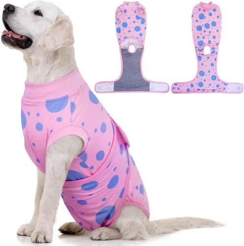 Miniatura 26 de Kuoser - Traje de recuperación para cirugía de perro, traje de recuperación suave y transpirable para perros, para esterilización femenina