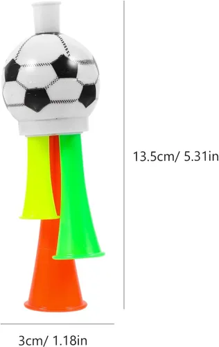 Miniatura 9 de Bocina de estadio Vuvuzela de 10 piezas: mini bocina de aire de plástico fuerte fabricante de ruido para fanáticos del fútbol niños para eventos
