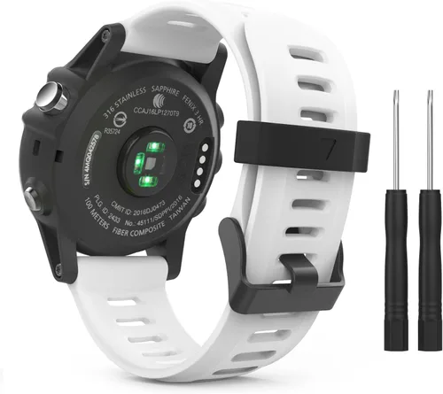 Miniatura 16 de MoKo Correa compatible con Garmin Fenix 3/Fenix 5X, [4 unidades] Correa de repuesto de silicona suave para reloj inteligente Garmin Fenix 3/Fenix 3