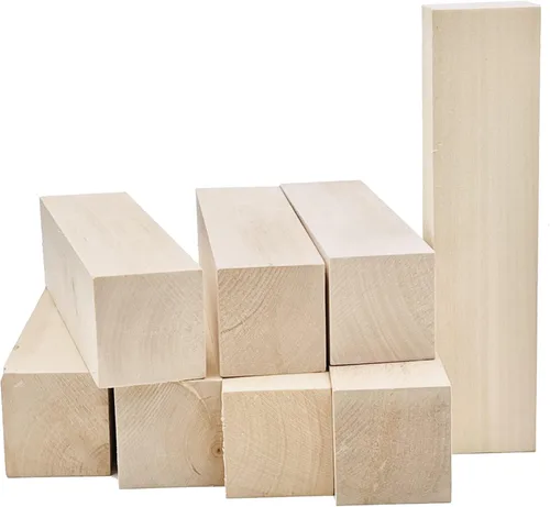Miniatura 9 de Thiecoc 16 bloques de tallado de tilo – 6 x 1 x 1 pulgada de tilo para tallar madera, tallar, manualidades
